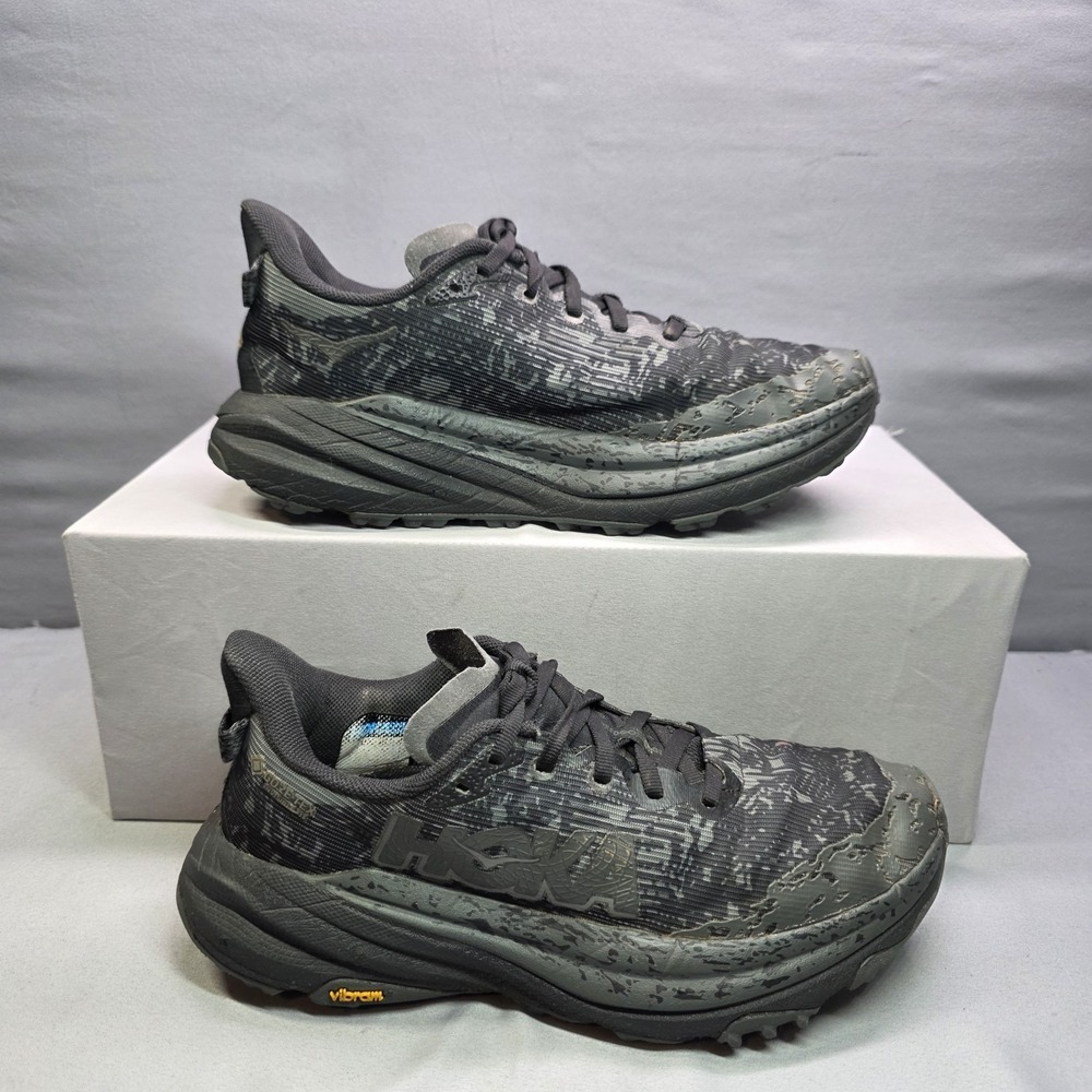 HOKA Speedgoat 6 GTX Women's 8B Trail Running Shoes Gore-Tex Vibram Black